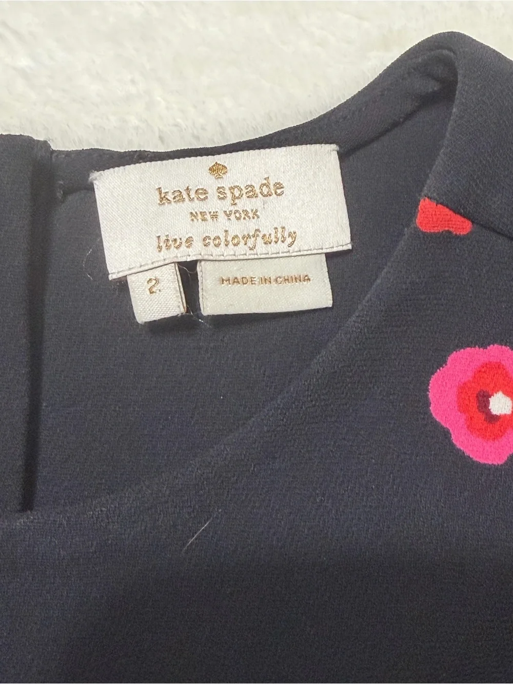 Kate Spade Live Colorfully Floral High Low Blouse Size 2